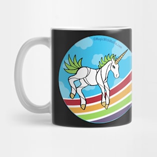 Rainbow Unicorn v11 — Dancing Uniquorn Illustration series Mug